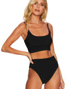 Color Block Spaghetti Strap Two-Piece Swim Set