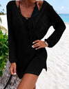 Openwork Tie Neck Cover-Up