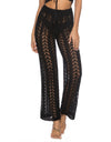 Cutout Drawstring High Waist Swim Pants