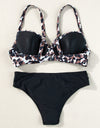 Leopard Sweetheart Neck Bikini Set