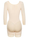 Full Size Zip Up Lace Detail Long Sleeve Shapewear