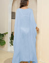 V-Neck Three-Quarter Sleeve Cover-Up