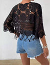 Openwork Round Neck Cover-Up