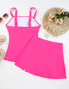 Square Neck Top and Skirt Swim Set