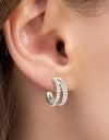 Moissanite 925 Sterling Silver C-Hoop Earrings