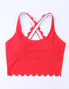 Crisscross Scoop Neck Swim Top