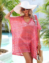 Angel Wings Slit Openwork V-Neck Cover Up