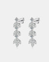 925 Sterling Silver Moissanite Leaf Earrings