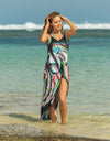 Printed Spaghetti Strap Cover Up