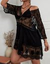 Lace Detail Plunge Cover-Up Dress