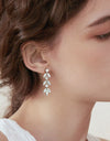 925 Sterling Silver Moissanite Leaf Earrings