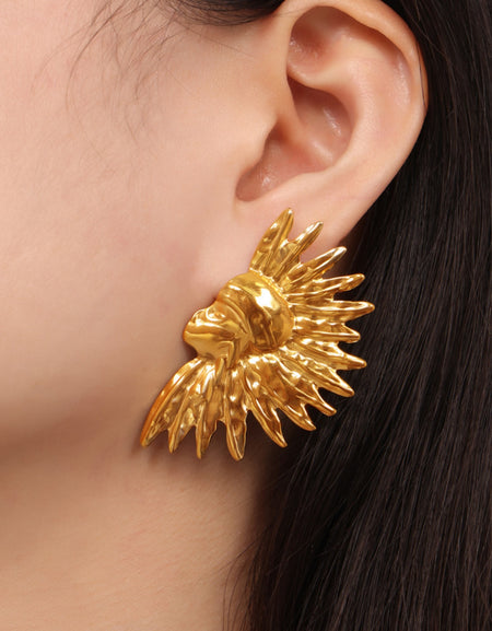 Titanium Steel Gold-Plated Earrings