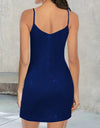 Full Size Sequin V-Neck Mini Cami Dress