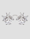 Zircon 925 Sterling Silver Flower Stud Earrings