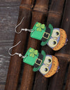 Owl Acrylic Dangle Earrings