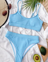 Scoop Neck Spaghetti Strap Two-Piece Swim Set