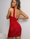 Sequin One-Shoulder Sleeveless Dress