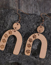 Geometric Shape Wooden Earrings