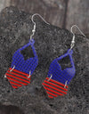 US Flag Pattern Acrylic Earrings