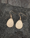 Gold-Plated Alloy Teardrop Earrings