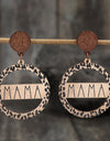 Alloy Wooden Dangle Earrings