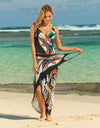 Printed Spaghetti Strap Cover Up