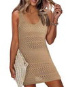 Openwork Scoop Neck Cover Up