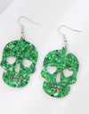 Acrylic Skull Drop Earrings