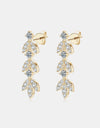 925 Sterling Silver Moissanite Leaf Earrings