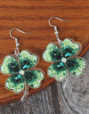 Lucky Clover Acrylic Dangle Earrings