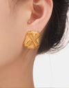 Titanium Steel Geometric Shape Earrings