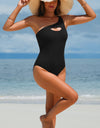 Cutout One Shoulder Sleeveless One-Piece Swimwear