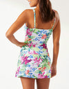 Printed Spaghetti Strap Top and Skirt Swim Set