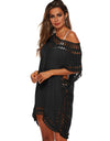 Cutout V-Neck Short Sleeve Cover-Up