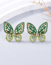 Alloy Inlaid Rhinestone Butterfly Earrings