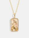 Rhinestone Constellation Pendant Copper Necklace