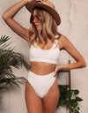 Scoop Neck Wide Strap Two-Piece Swim Set