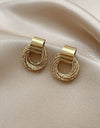 Alloy Gold-Plated Drop Earrings