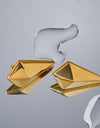 Stainless Steel 18K Gold-Plated Geometric Earrings