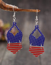 US Flag Pattern Acrylic Earrings