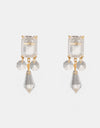 Alloy Glass Dangle Earrings