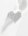 925 Sterling Silver Inlaid Zircon Heart Stud Earrings