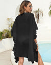 Ruffled Open Front Cover-Up