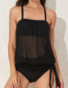 Square Neck Spaghetti Strap Tankini Set