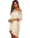 Cutout V-Neck Short Sleeve Cover-Up