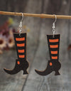 Alloy Wooden Boots Earrings