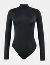 Mock Neck Long Sleeve One-Piece Swimwear