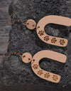 Geometric Shape Wooden Earrings