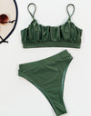 Adjustable Strap Ruched Two-Piece Swim Set