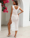 Cutout Openwork Round Neck Sleeveless Cover-Up